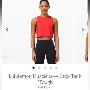 Lululemon Muscle Love Crop Tank Top